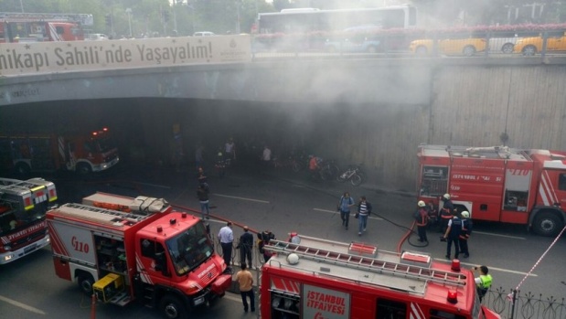 Bisikletçiler Çarşısı'nda yangın 13