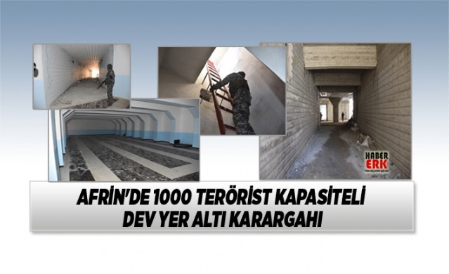 Afrin'de 1000 terörist kapasiteli dev yer altı karargahı 1