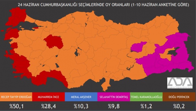 Türkiye Geneli 24 Haziran Seçim Anketi 10