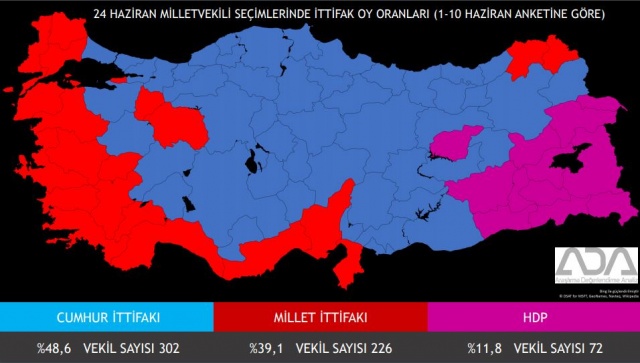 Türkiye Geneli 24 Haziran Seçim Anketi 13