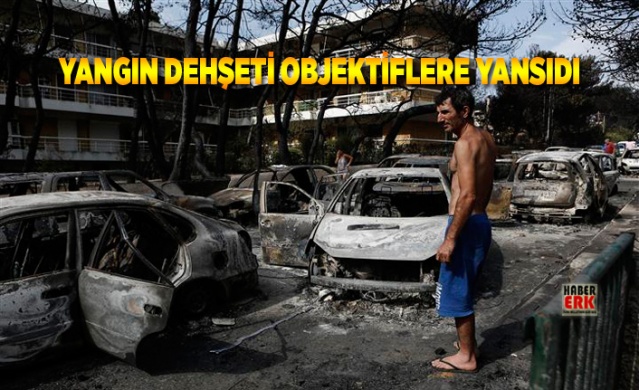 Yunanistan'daki yangın dehşeti objektiflere yansıdı 1