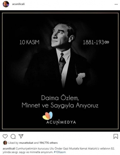 Ünlülerden merak edilen 10 Kasım mesajları 6