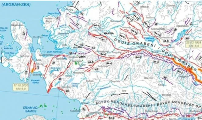 İzmir'de fay hatlarının nereden geçtiği açıklandı 4
