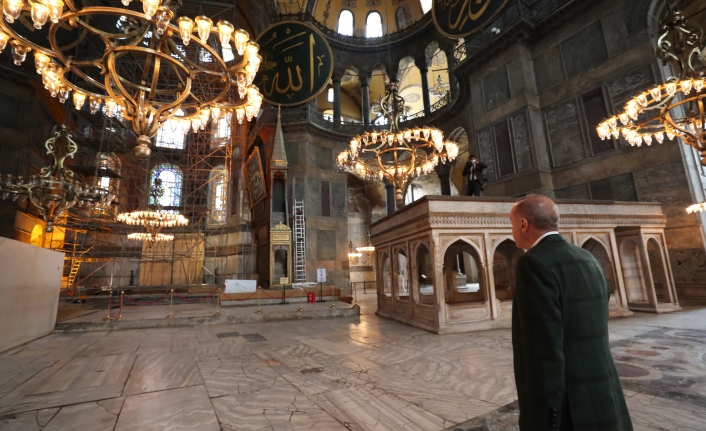 Erdoğan, Ayasofya'da!