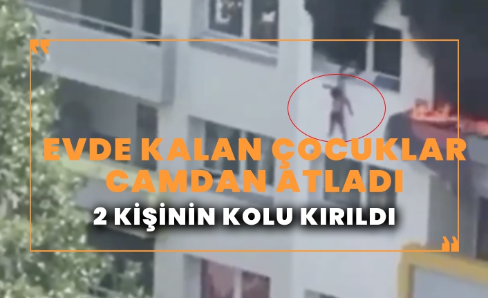 Yangın çıkınca çocuklar camdan aşağı atladı!