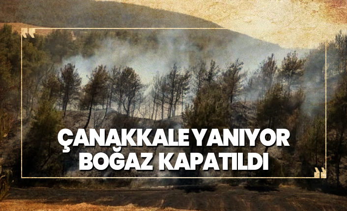 Çanakkale yanıyor! Boğaz kapatıldı