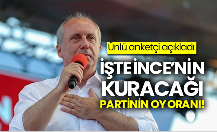 Ünlü anketçi Muharrem İnce'nin oy oranını açıkladı
