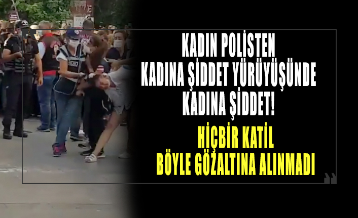 Kadın polisten kadına şiddet!
