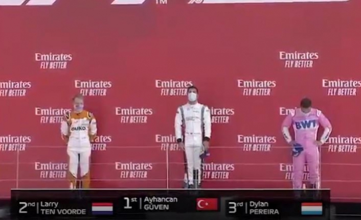 Porsche Supercup'ta zafere ulaşan Aycancan Güven İstiklal Marşımızı İngilizlere dinletti