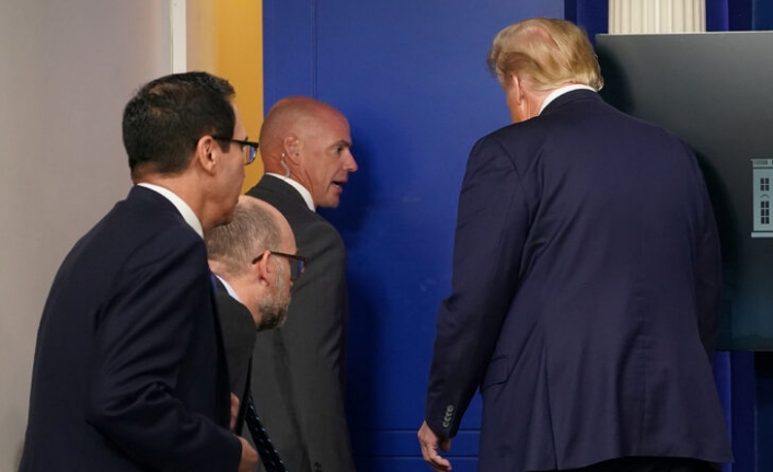 Gizli servis bir şüpheliyi vurdu! Trump salondan çıkarıldı
