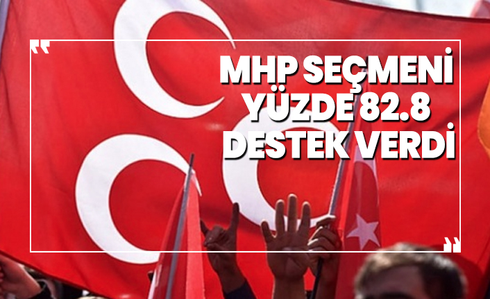 MHP seçmeni yüzde 82.8 destek verdi