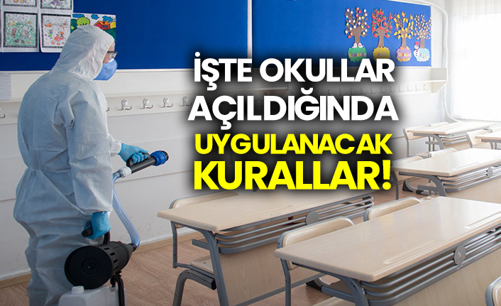 İşte okullar açıldığında uygulanacak kurallar!