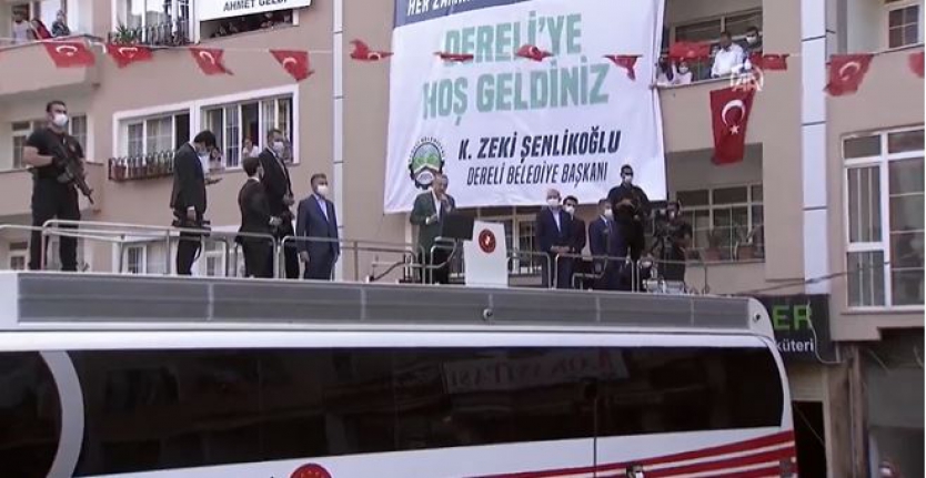 Cumhurbaşkanı Erdoğan, sel felaketinin yaşandığı Giresun'da