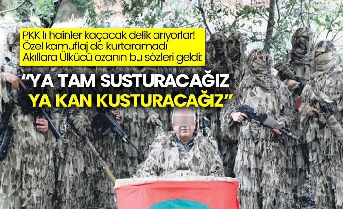 PKK lı hainler kaçacak delik arıyorlar!  Özel kamuflaj da kurtaramadı