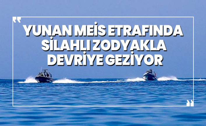Yunan Meis etrafında Silahlı zodyakla  devriye geziyor