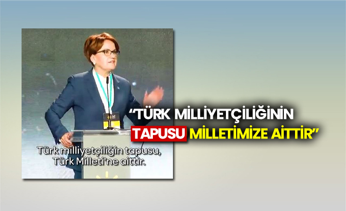 Meral Akşener'den dikkat çeken bu sözleri söylemişti “Türk Milliyetçiliğinin tapusu milletimize aittir”