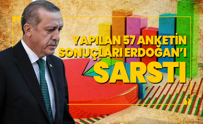 Yapılan 57 anketin sonuçları Erdoğan’ı sarstı