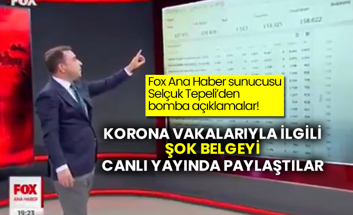 Fox Ana Haber sunucusu Selçuk Tepeli’den bomba açıklamalar! Korona vakalarıyla ilgili şok belgeyi canlı yayında paylaştılar