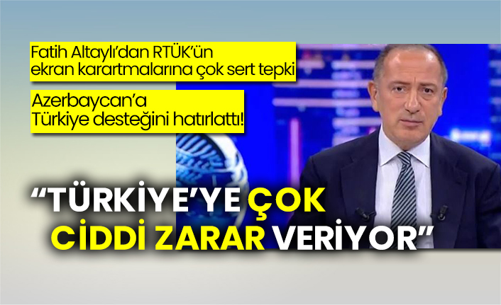 RTÜK’ün ekran karartmalarına Fatih Altaylı’dan çok sert tepki