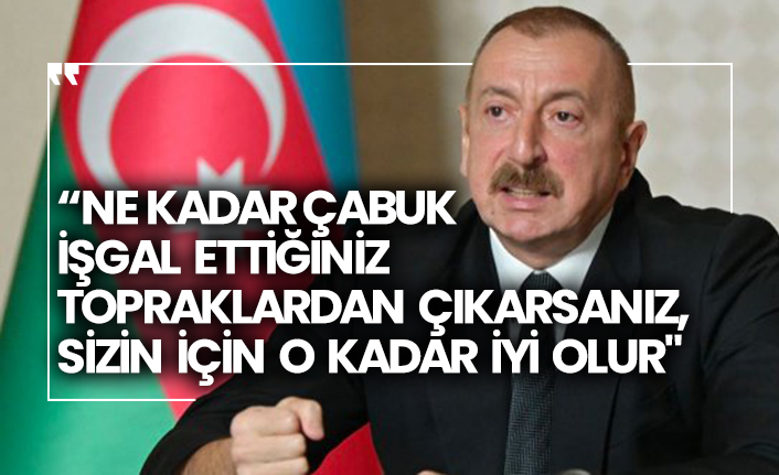 İlham Aliyev'den flaş açıklama: "Karabağ Ermenistan'ın demek, müzakare yok demektir"