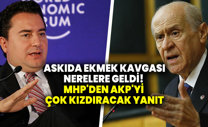 Ali Babacan'la başlayan askıda ekmek kavgası nerelere geldi! MHP'den AKP'yi çok kızdıracak yanıt