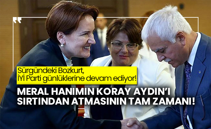 Sürgündeki Bozkurt, İYİ Parti günlüklerine devam ediyor! Meral Hanımın Koray Aydın’ı sırtından atmasının tam zamanı!