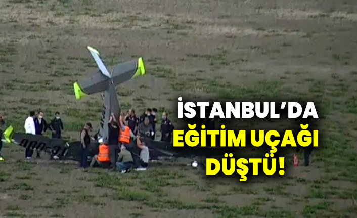 İstanbul'da eğitim uçağı düştü