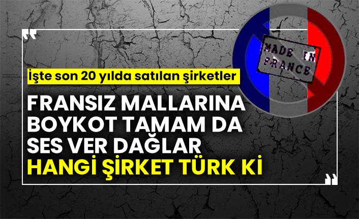 Fransız mallarına boykot tamam da ses ver dağlar hangi şirket Türk ki, İşte son 20 yılda satılan şirketler