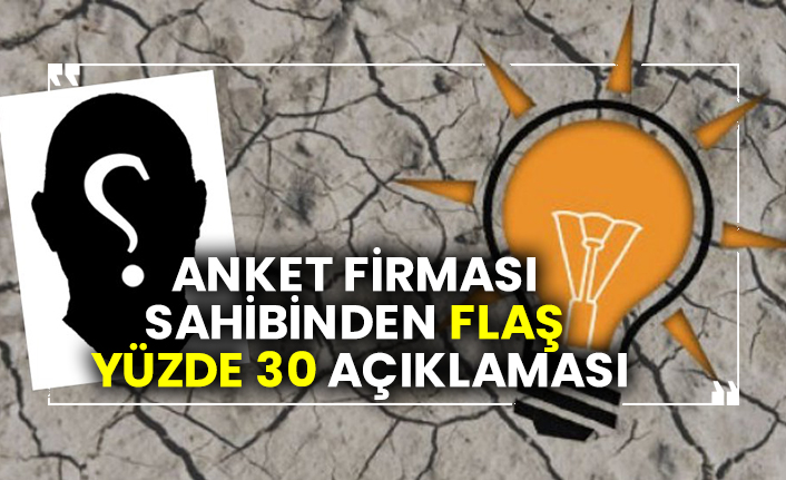 Anket firması sahibinden flaş yüzde 30 açıklaması