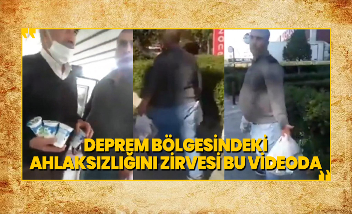Deprem bölgesindeki ahlaksızlığını zirvesi bu videoda