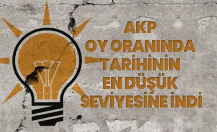 AKP oy oranında tarihinin en düşük  seviyesine indi