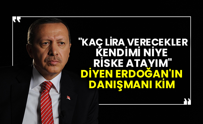 "Kaç lira verecekler, kendimi niye riske atayım" diyen Erdoğan'ın danışmanı kim