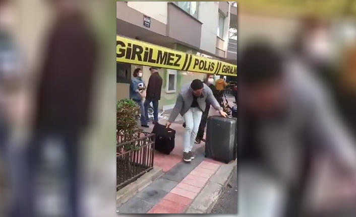 İzmir'de çökmeye başlayan bir bina böyle boşaltılıyor!