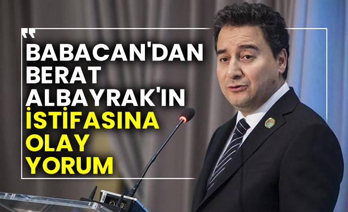 Ali Babacan'dan Berat Albayrak'ın istifasına olay yorum