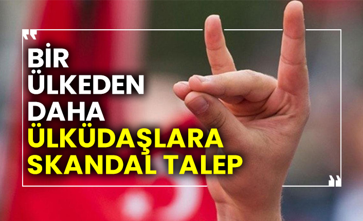Bir ülkeden daha Ülküdaşlara skandal talep