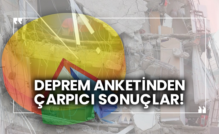 Deprem anketinden çarpıcı sonuçlar!