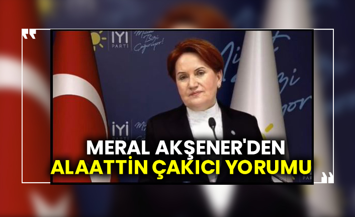 İYİ Parti lideri Meral Akşener'den Alaattin Çakıcı yorumu