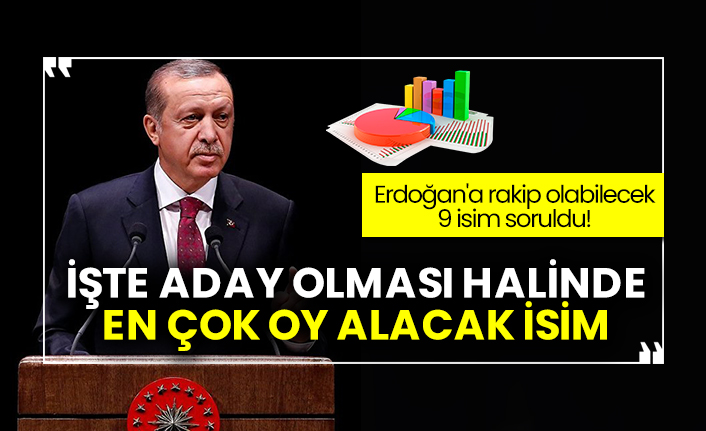 Erdoğan'a rakip olabilecek 9 isim soruldu! İşte aday olması halinde en çok oy alacak isim