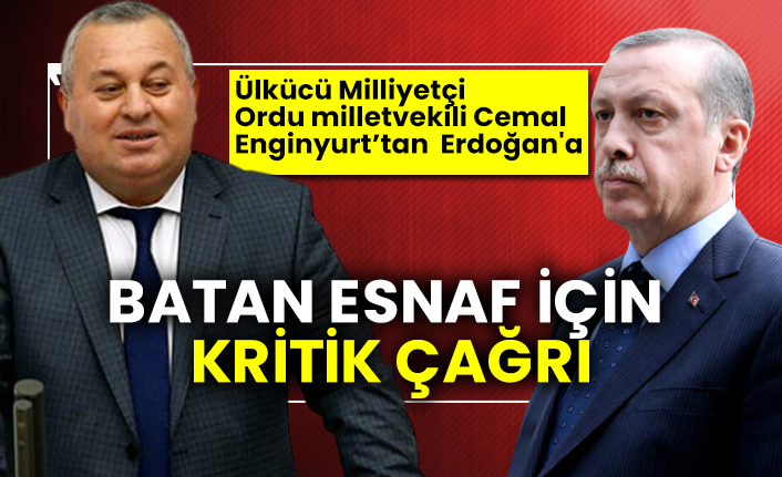 Ülkücü Milliyetçi Ordu milletvekili Cemal Enginyurt’tan  Erdoğan'a batan esnaf için kritik çağrı