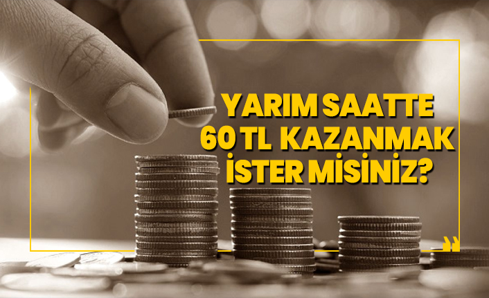 Yarım saatte 60 TL kazanmak ister misiniz?