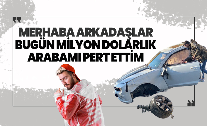 Enes Batur, düz yolda giderken milyon dolarlık arabasını pert etti!