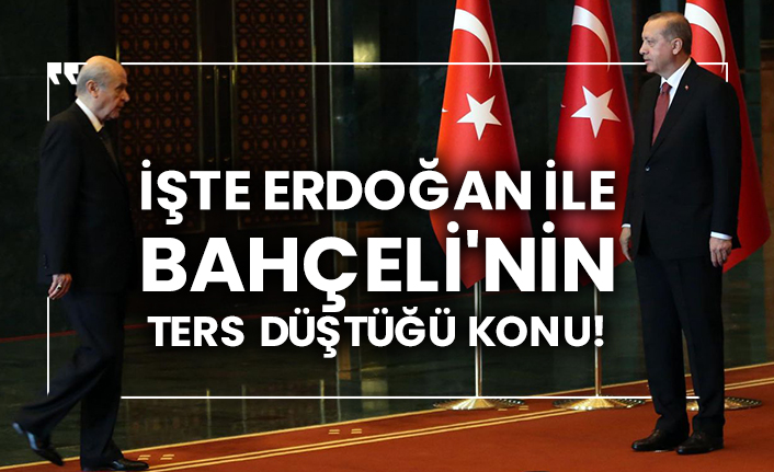 İşte Erdoğan ile Bahçeli'nin ters düştüğü konu!