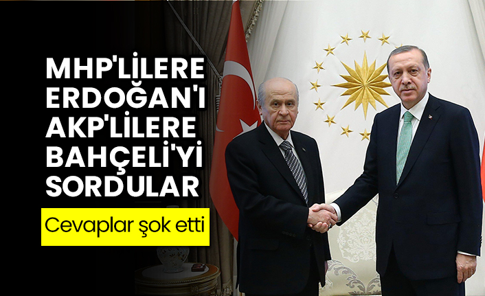 MHP'lilere Erdoğan'ı, AKP'lilere Bahçeli'yi sordular: Cevaplar şok etti