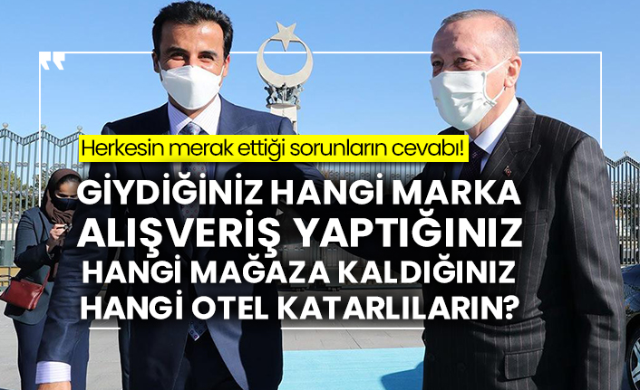 Giydiğiniz hangi marka alışveriş yaptığınız hangi mağaza kaldığınız hangi otel katarlıların?