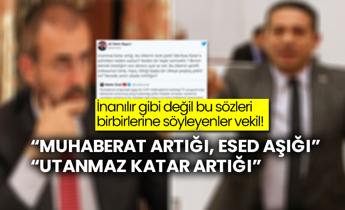 İnanılır gibi değil bu sözleri birbirlerine söyleyenler vekil! “Muhaberat artığı, Esed aşığı”  “Utanmaz katar artığı”