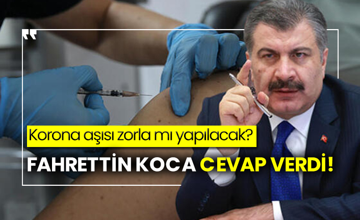 Korona aşısı zorla mı yapılacak?  Fahrettin Koca cevap verdi!