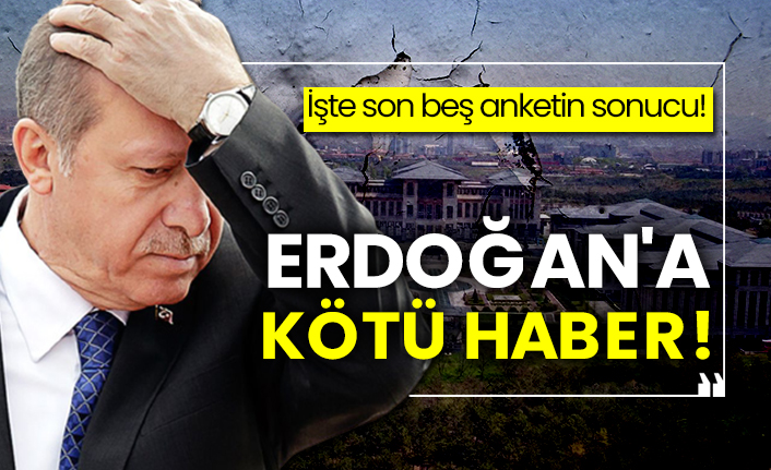 İşte son beş anketin sonucu!  Erdoğan'a kötü haber!