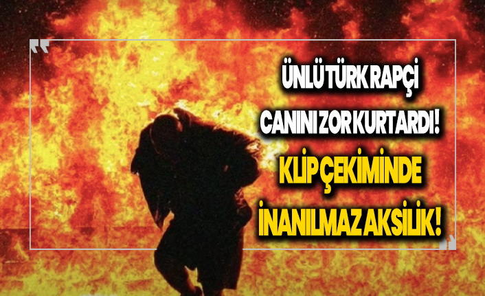 Klip çekiminde aksilik! Türk rapçi canını zor kurtardı