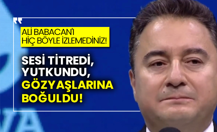 Ali Babacan'ı hiç böyle izlemediniz!  Sesi titredi, yutkundu, gözyaşlarına boğuldu!