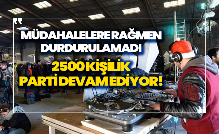 2 bin 500 kişilik yılbaşı partisi hala devam ediyor